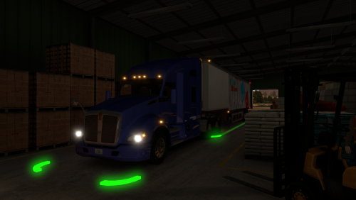 Unloading in a warehouse, pretty cool! :D