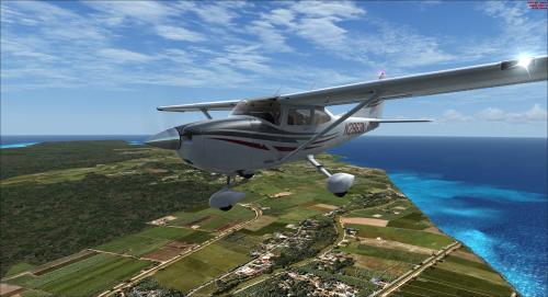 Island Of Guam In A Cessna 182