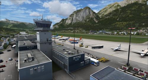 Nice view over Innsbruck airport