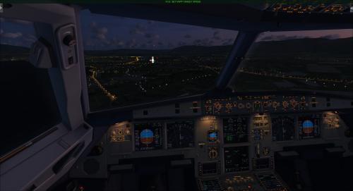 A321 Cockpit on approach!